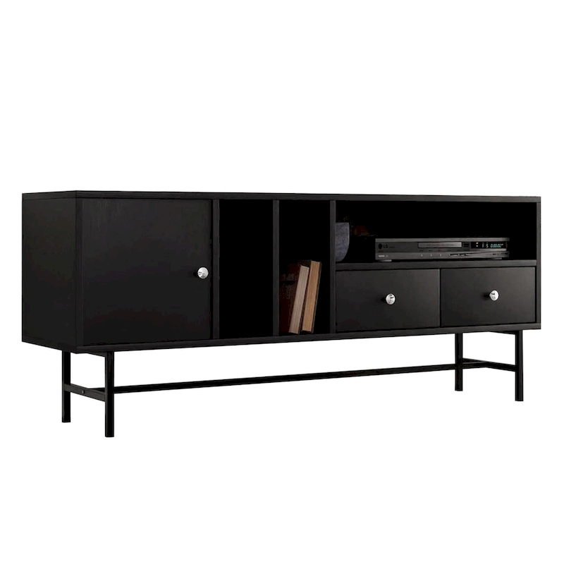 Rochester 2-Drawer 4-Shelf TV Stand Credenza with Iron Legs