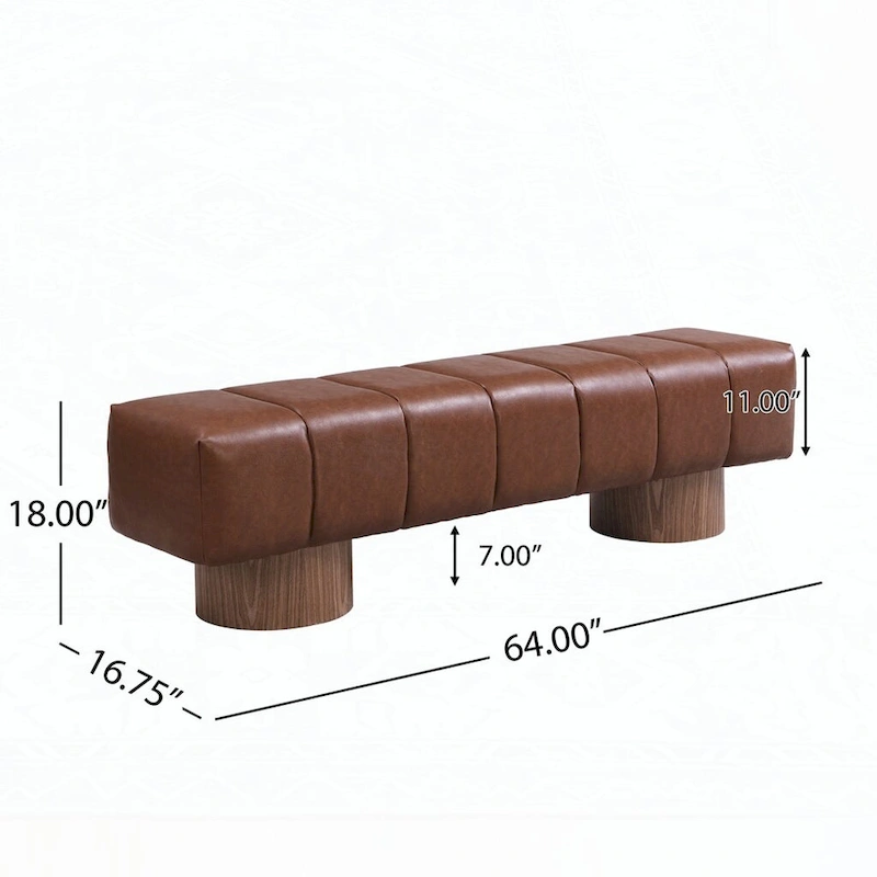 No-Assembly End of Bed Entryway Bench Ottoman