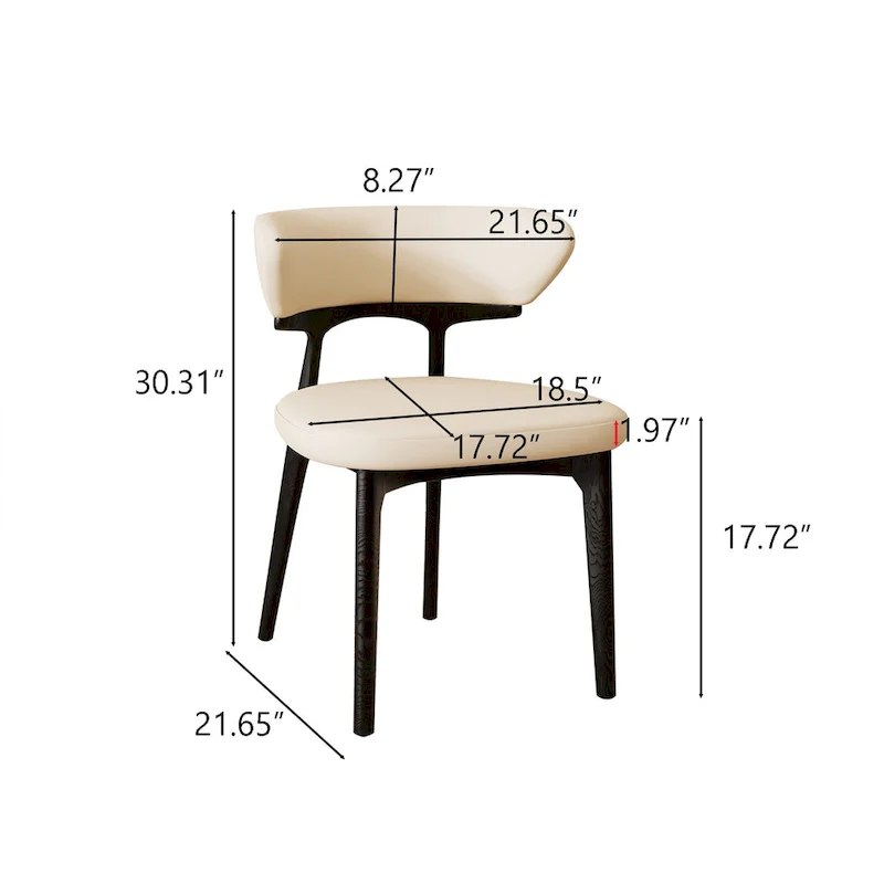 71 Modern Rectangular Dining Table with Stone Table-top, Wood Legs