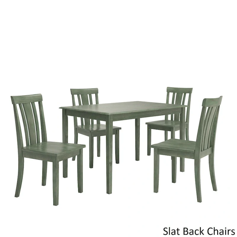 Wilmington II 48-Inch Rectangular Antique Sage Green 5-Piece Dining Set by iNSPIRE Q Classic