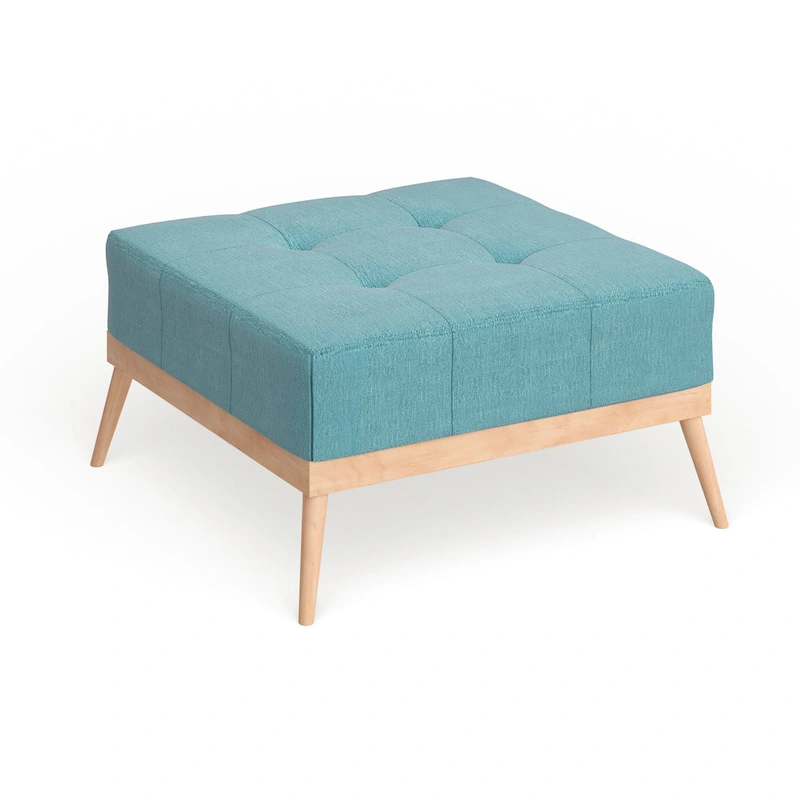 Christopher Knight Home Carson Lund Mid-century Tufted Fabric Square Ottoman Table