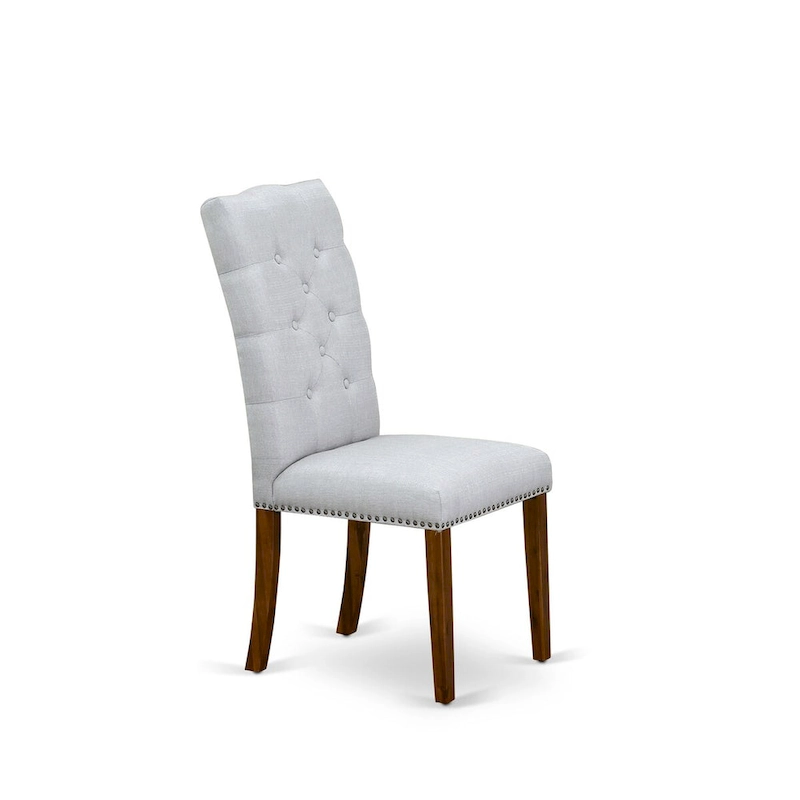 East West Furniture 11 Piece Kitchen Table Set- a Dining Table and 10 Linen Fabric Parson Chairs(Finish Options)