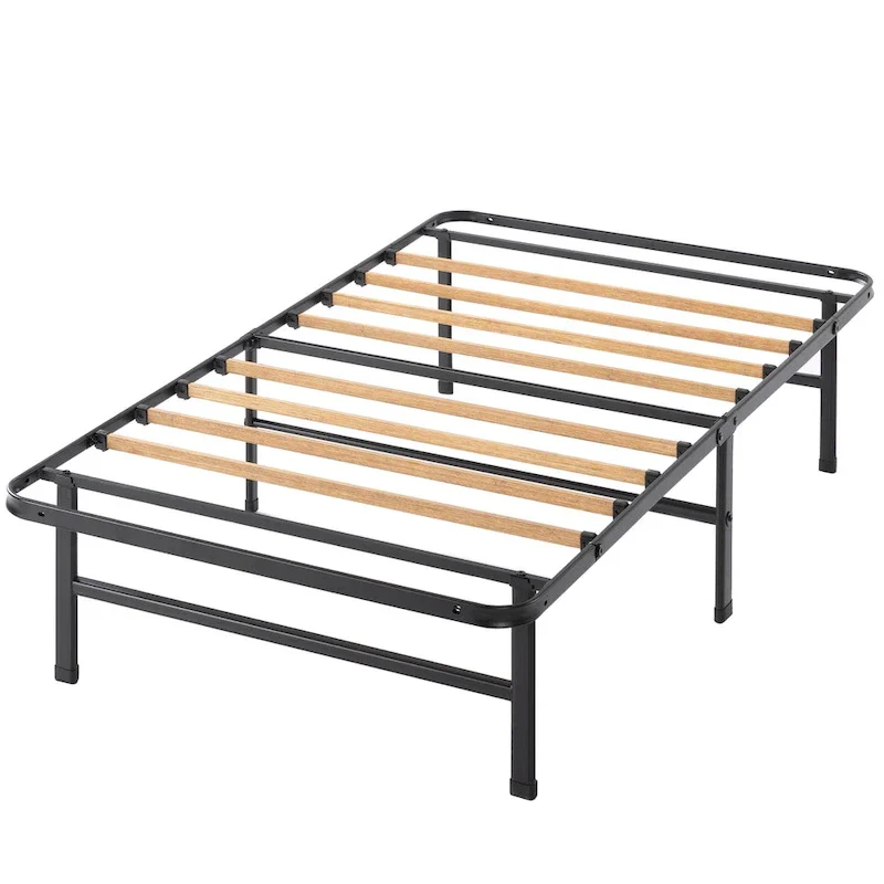 Priage by ZINUS Black Metal SmartBase 14 Inch Essential Mattress Foundation with Bamboo Slats