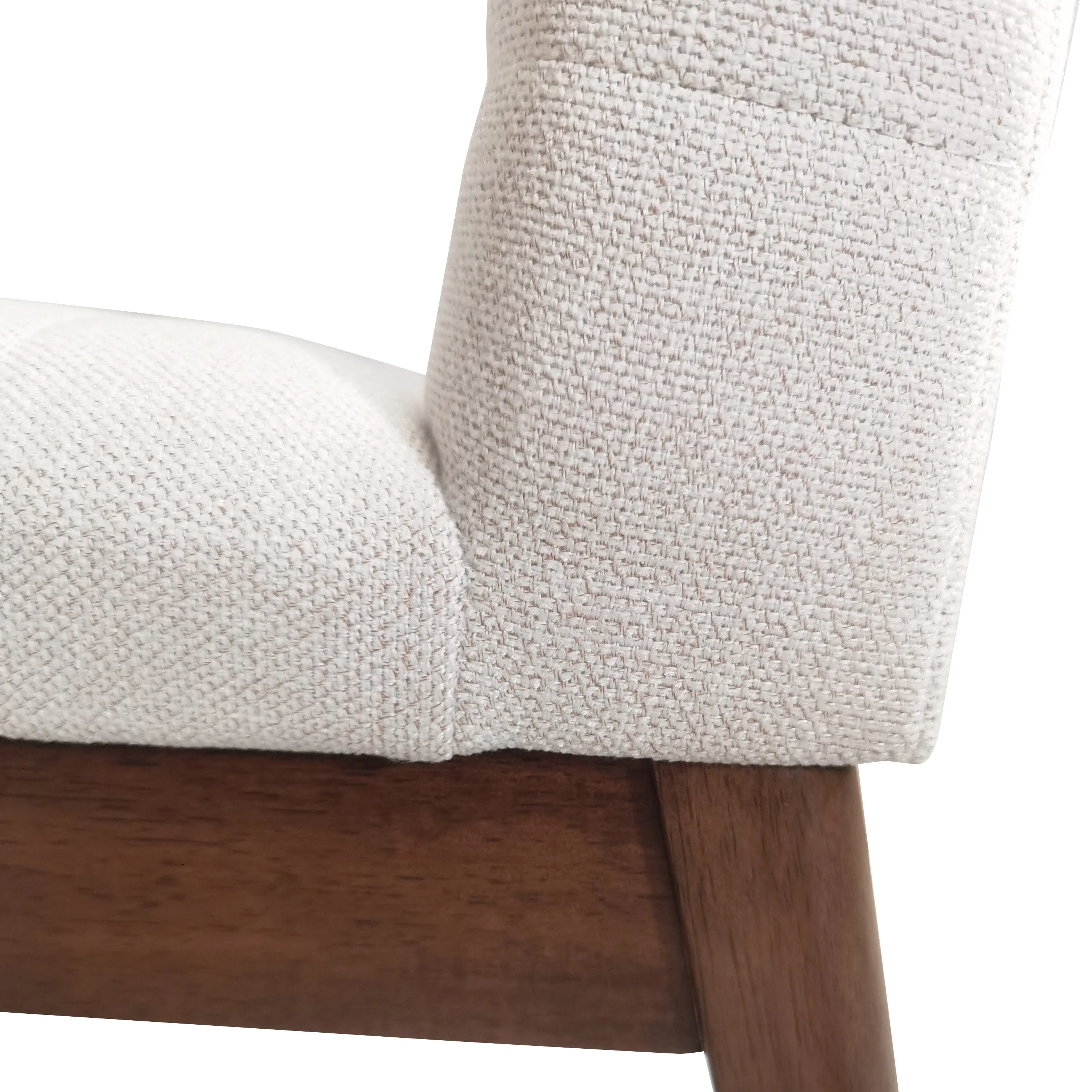 Elisson Mid Century Modern Channel Stitch Dining Chairs, Set of 2