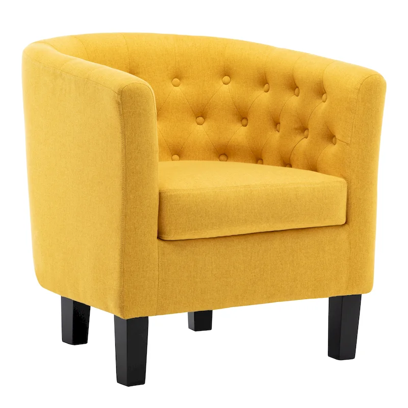 Corvus Oxonia Tufted Fabric Upholstered Club Chair