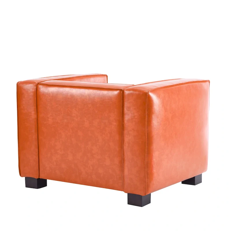 Goyette Faux Leather Club Chair