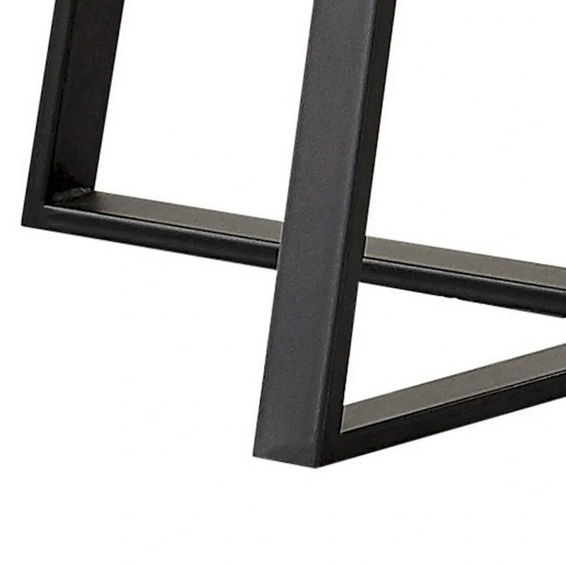 36 Round Coffee Table Faux Marble Top Matte Black Metal Base Modern Living Room Furniture 200lbs Capacity