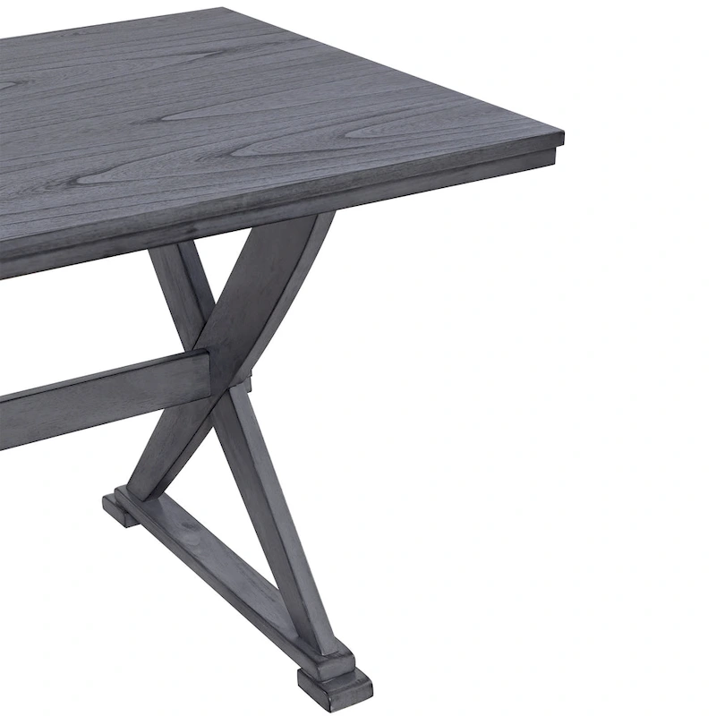 Mid-Century Wood 5-Piece Dining Table Set