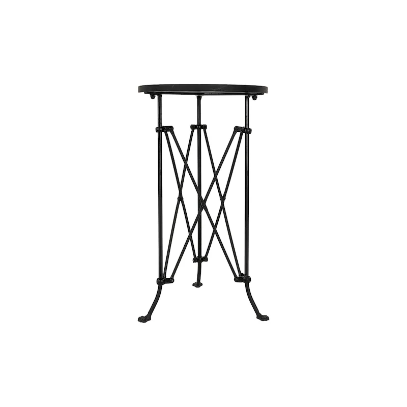 Round Metal Side Table with Claw Feet