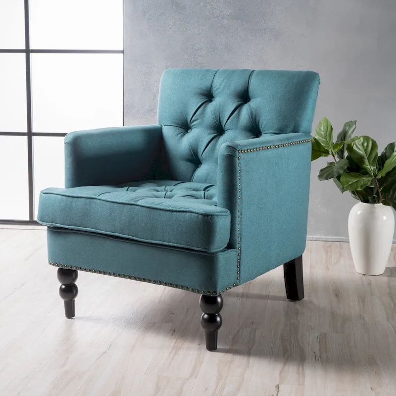 Malone Tufted Back Fabric Club Chair by Christopher Knight Home - 28.00 L x 29.50 W x 33.50 H