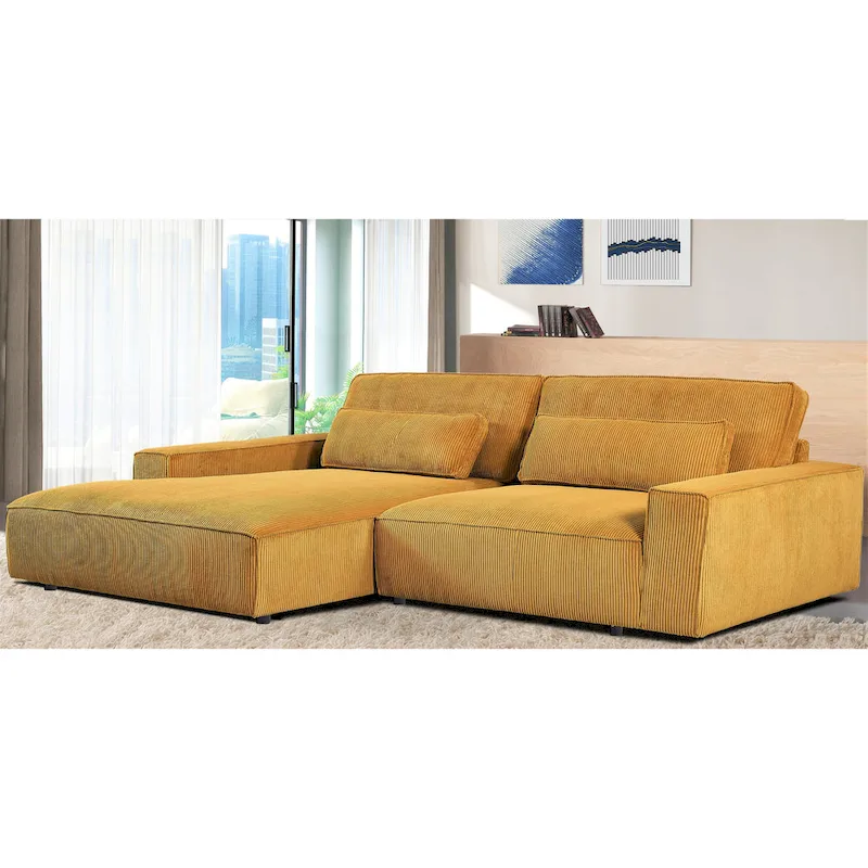 105.52-Inch Ultra-Wide Luxury Modular Sofa with Solid Wood Frame