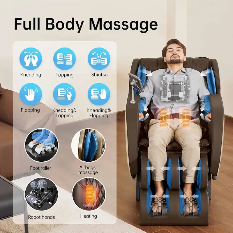 Full Body Zero Gravity Massage Chair with SL Track, Body Scan and App Control