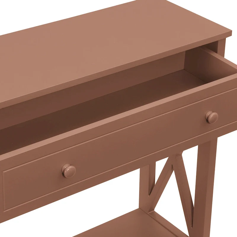 Convenience Concepts 1 Drawer Entryway Hall Table with Shelf