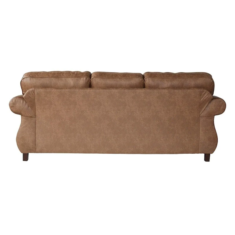 Leinster Fabric Sofa with Antique Bronze Nailheads in Jetson Ginger