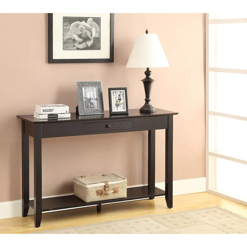 Convenience Concepts American Heritage 1 Drawer Console Table with Shelf