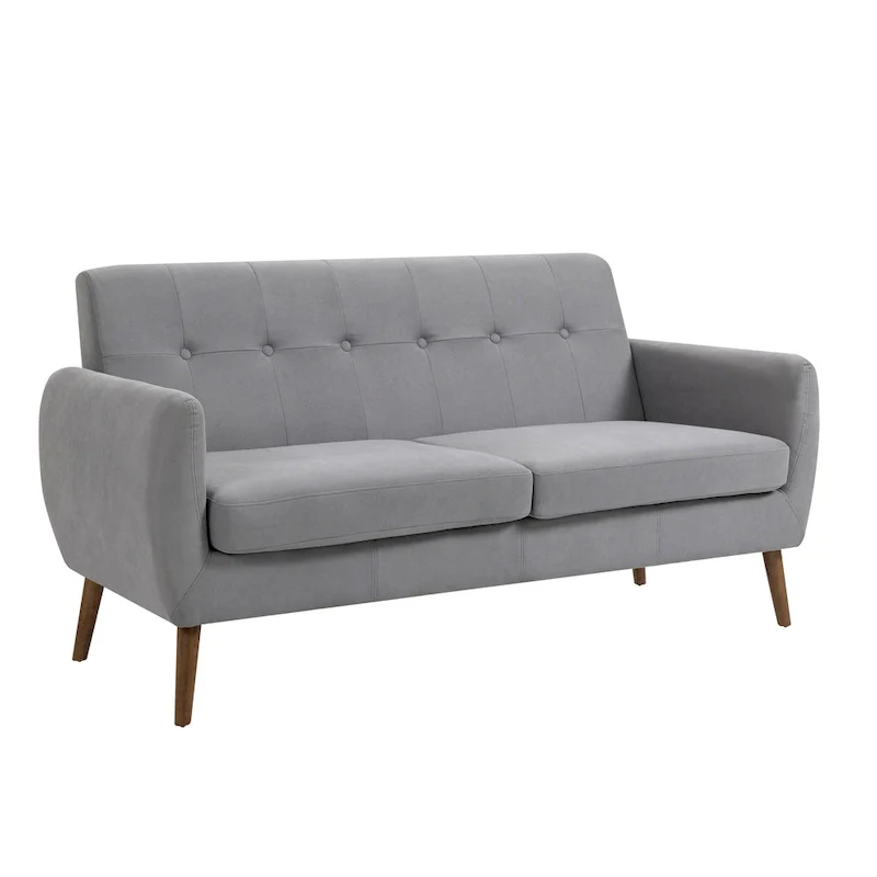 Two-Seater Sofa (Small), Fabric, Rubberwood