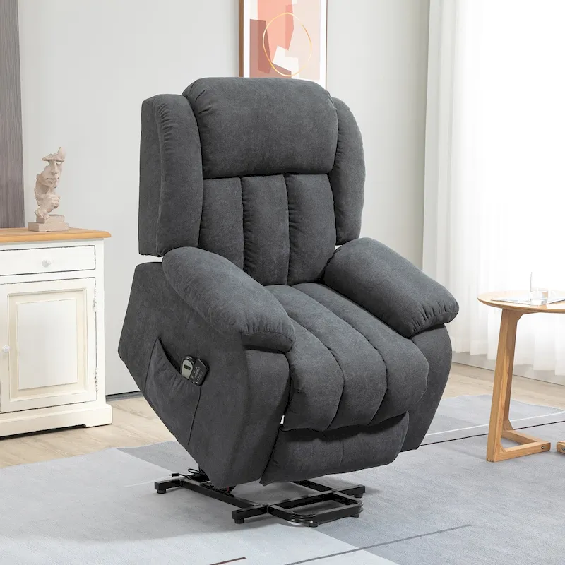 HOMCOM Power Lift Recliner Chair for Elderly Big and Tall with Massage