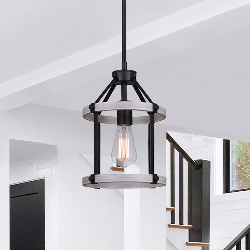 Joelle 1 Light Pendant, Grey Finish