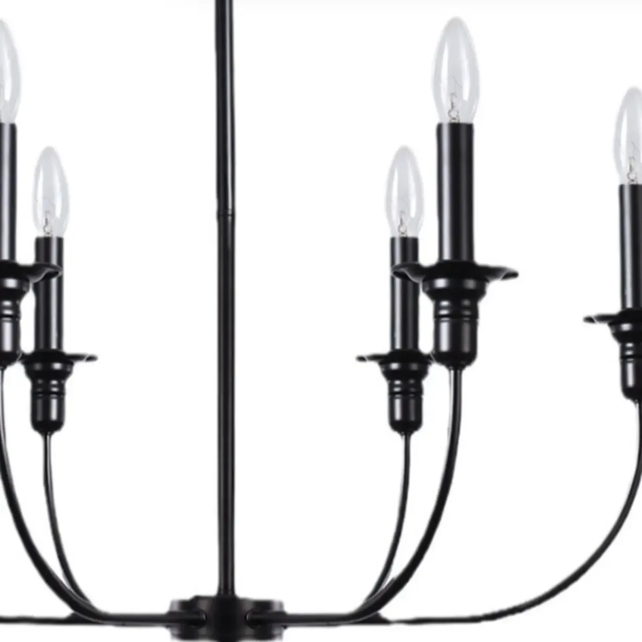Industrial Black Chandeliers at Home with Adaptable Height
