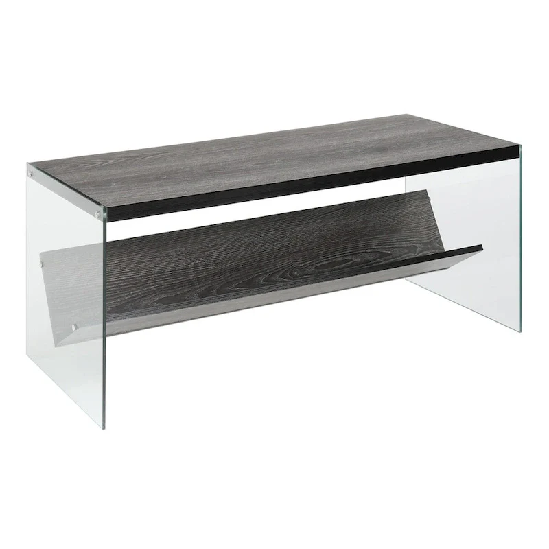 Convenience Concepts SoHo Glass Coffee Table with Shelf