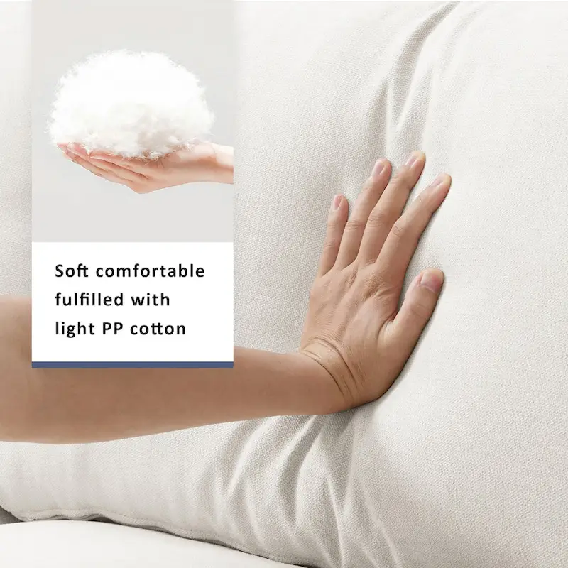 Modern Sectional Sofa,L-shaped Couch Set with 2 Free pillows,4-seat Polyester Fabric Couch Set with Convertible Ottoman