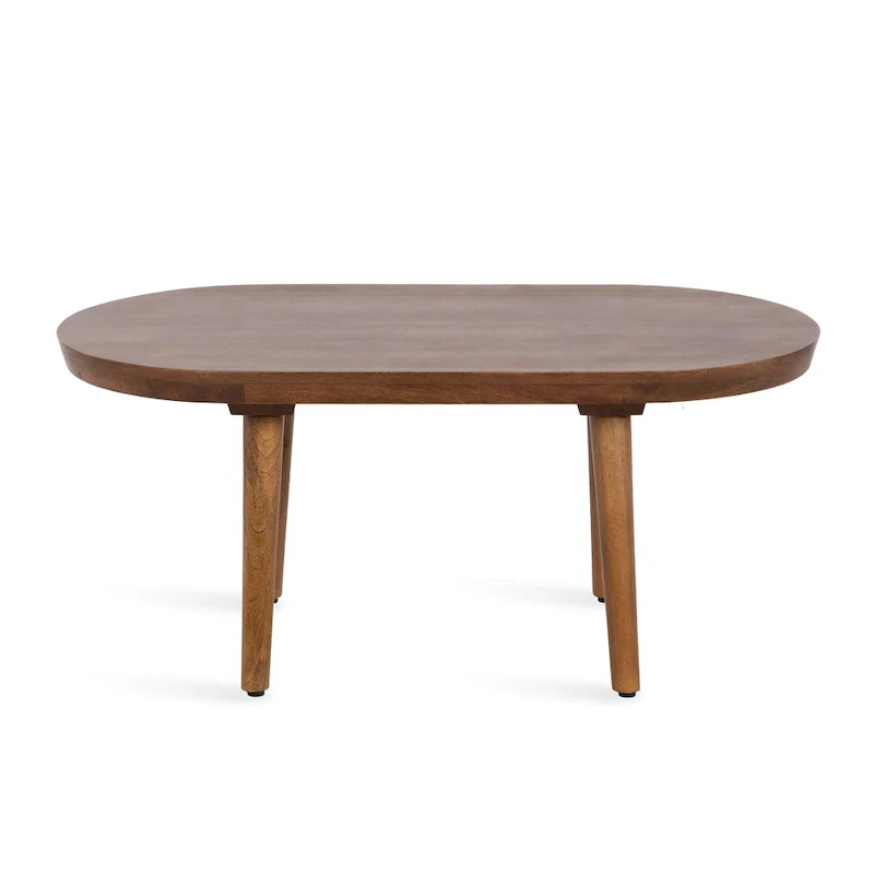 Kate and Laurel Conan Oval Wood Coffee Table
