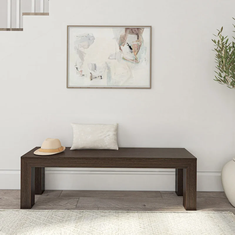 Plank and Beam Solid Wood Modern Dining Bench - 61