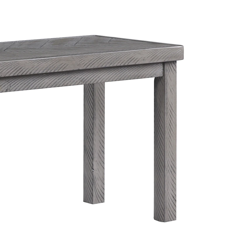 Chevron Pattern 44 Length Wooden Entryway Dining Bench