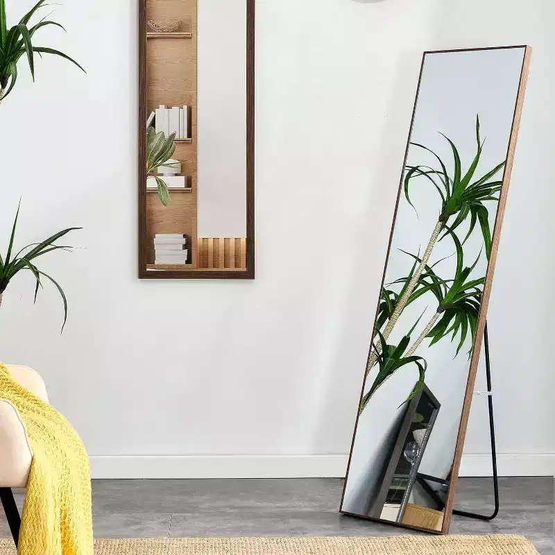 58 x 15 Inch Wall Mounted Full Length Mirror, Rectangular Frameless Decorative Mirror for Bedroom, Bathroom, Living Room