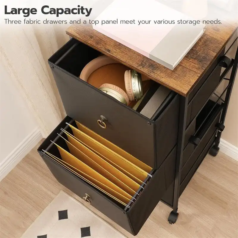 3-Drawer File Cabinet - 15.7D x 15.7W x 38.1H