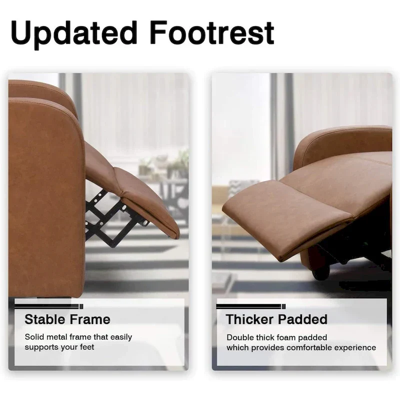 Homall Recliner Chair PU Leather Single Living Room Sofa Recliner