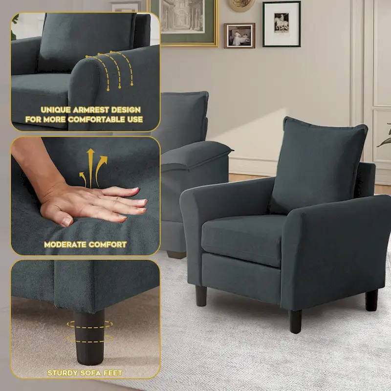 82.28 L Shaped 3 Pieces Living Room Sets