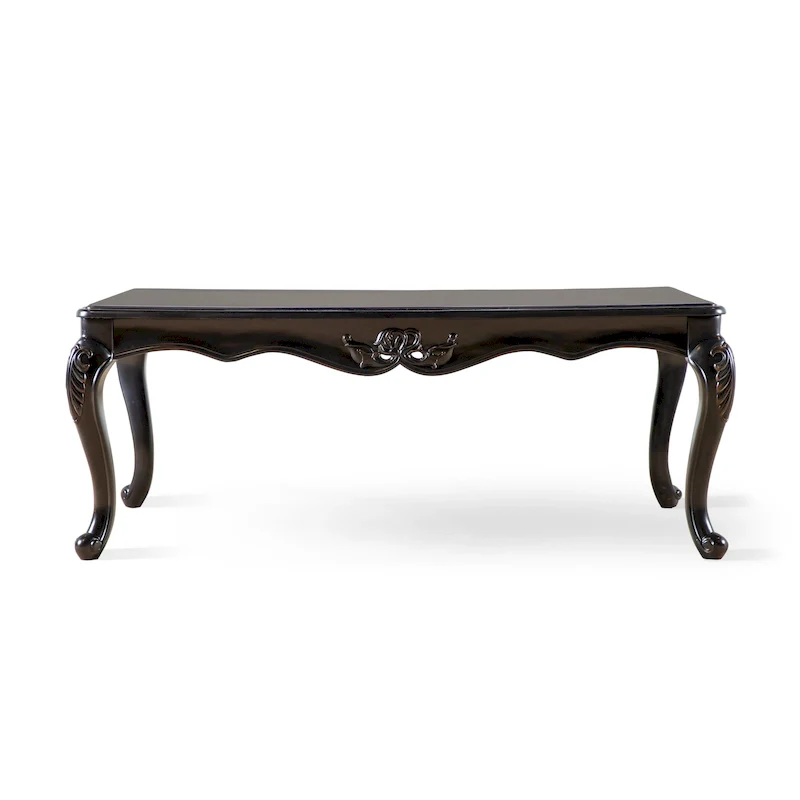 Furniture of America Clarissa Traditional Solid Wood Coffee Table with Carved Legs