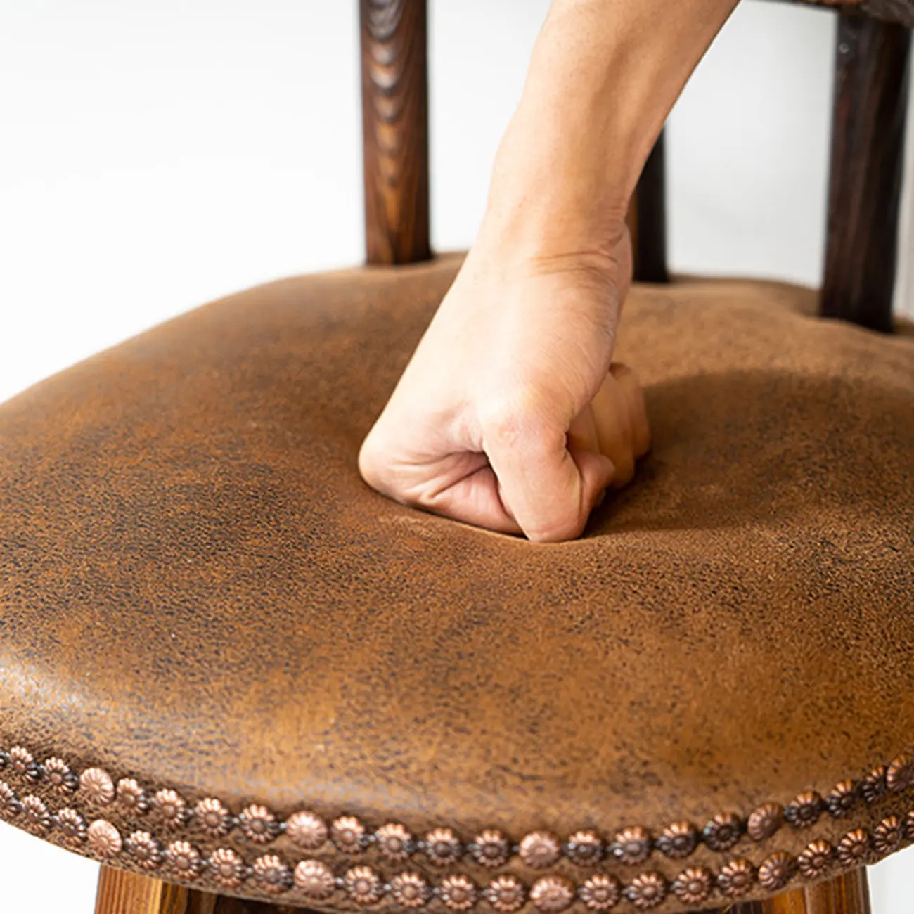 Bar Height Swivel Leather Modern Bar Stools