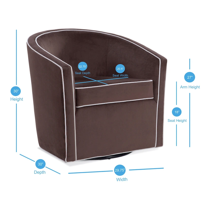 Kenton Barrel Style Swivel Chair by Greyson Living