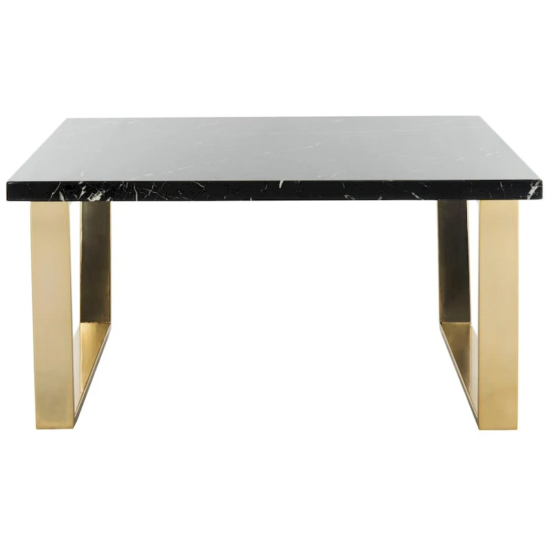 SAFAVIEH Bea Black/ Brass Square Coffee Table - 31.5 x 31.5 x 15.8 - 32Wx32Dx16H