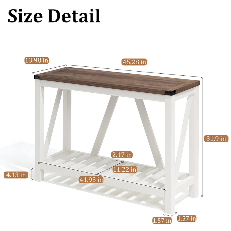 VredHom A-frame Console Table with Display Shelf