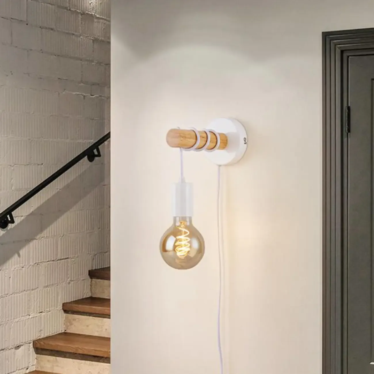 Industrial Black Geometric Wall Sconce Light Residential Use