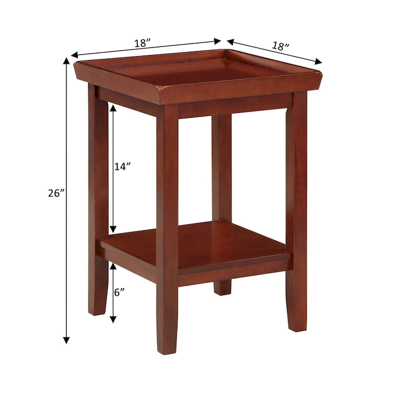 Convenience Concepts Ledgewood End Table with Shelf
