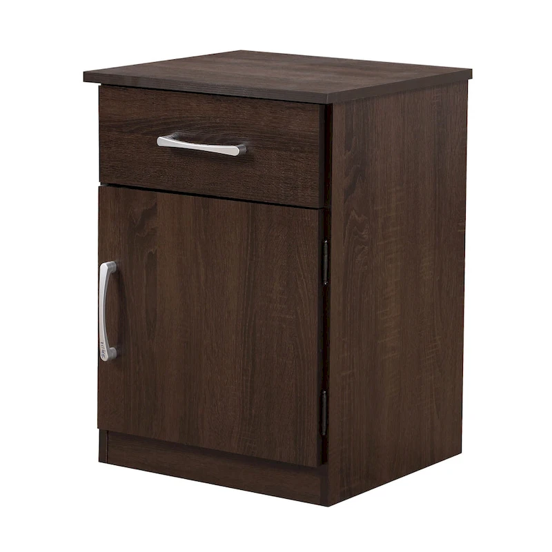Alston 1-drawer and Cabinet Wood Nightstand