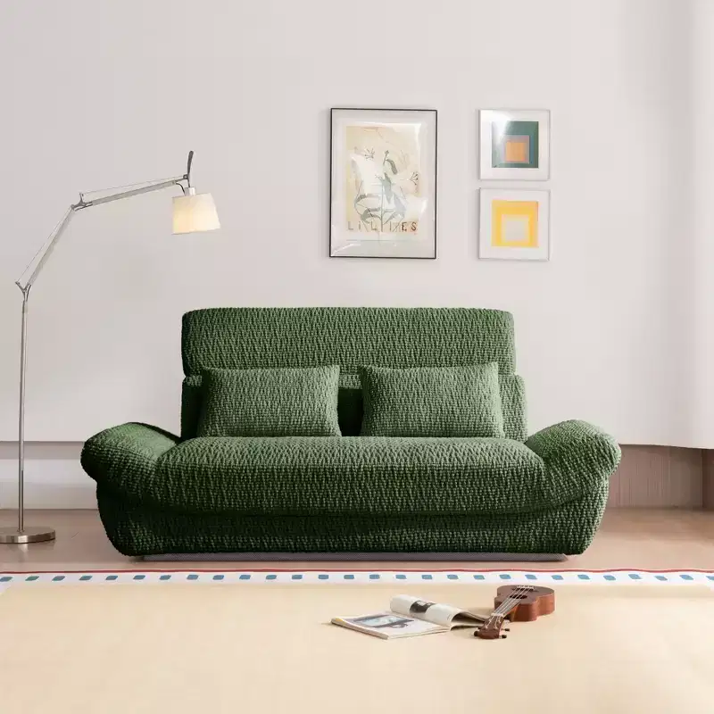 EHMKNP 2-Seater Sailboat Elliptical Sofa  High-Density Compressed Foam Luxury Living Room Couch