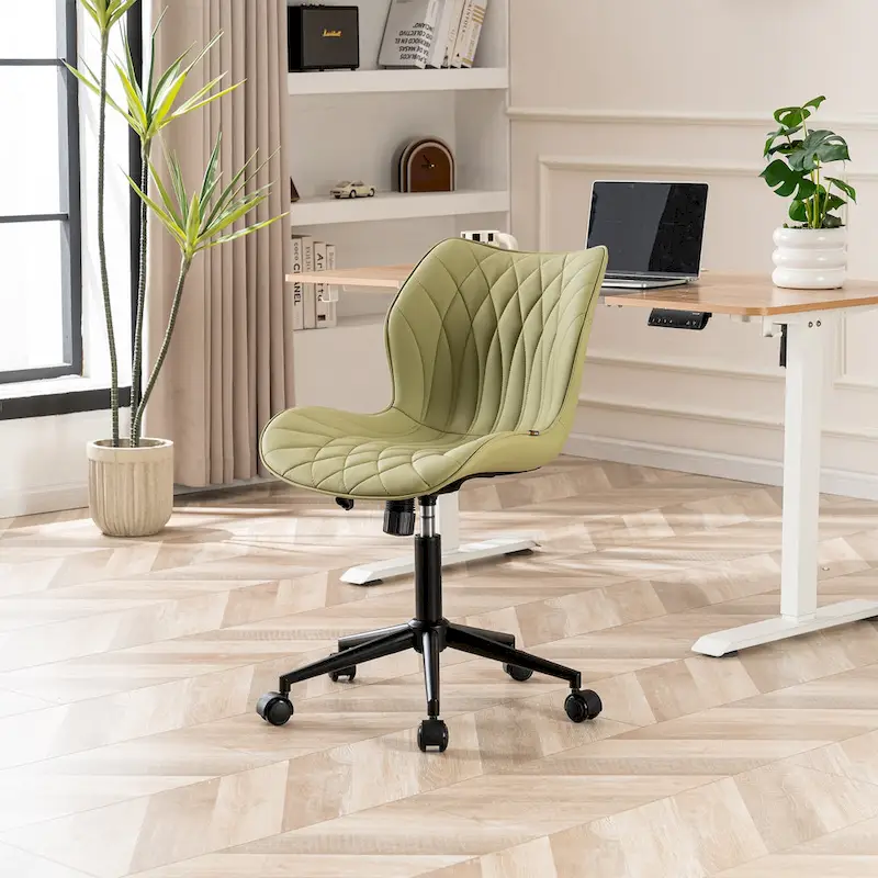 Swivel Armless Desk Chair Office Chairs Makeup Vanity Chair