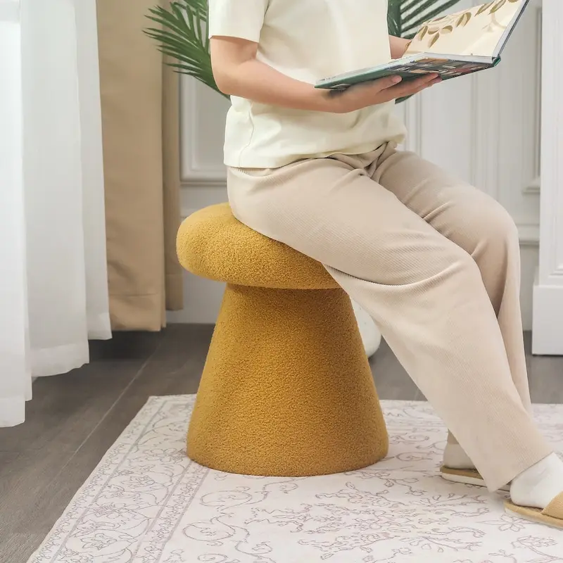 Mushroom Ottoman Large Soft Foot Stool