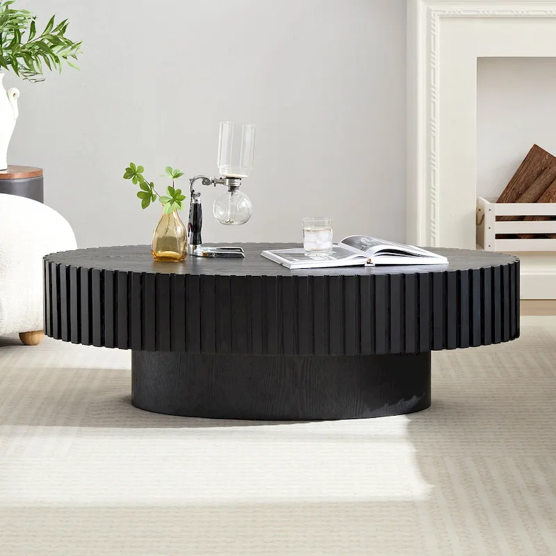 Modern Handcraft Drum Coffee Table