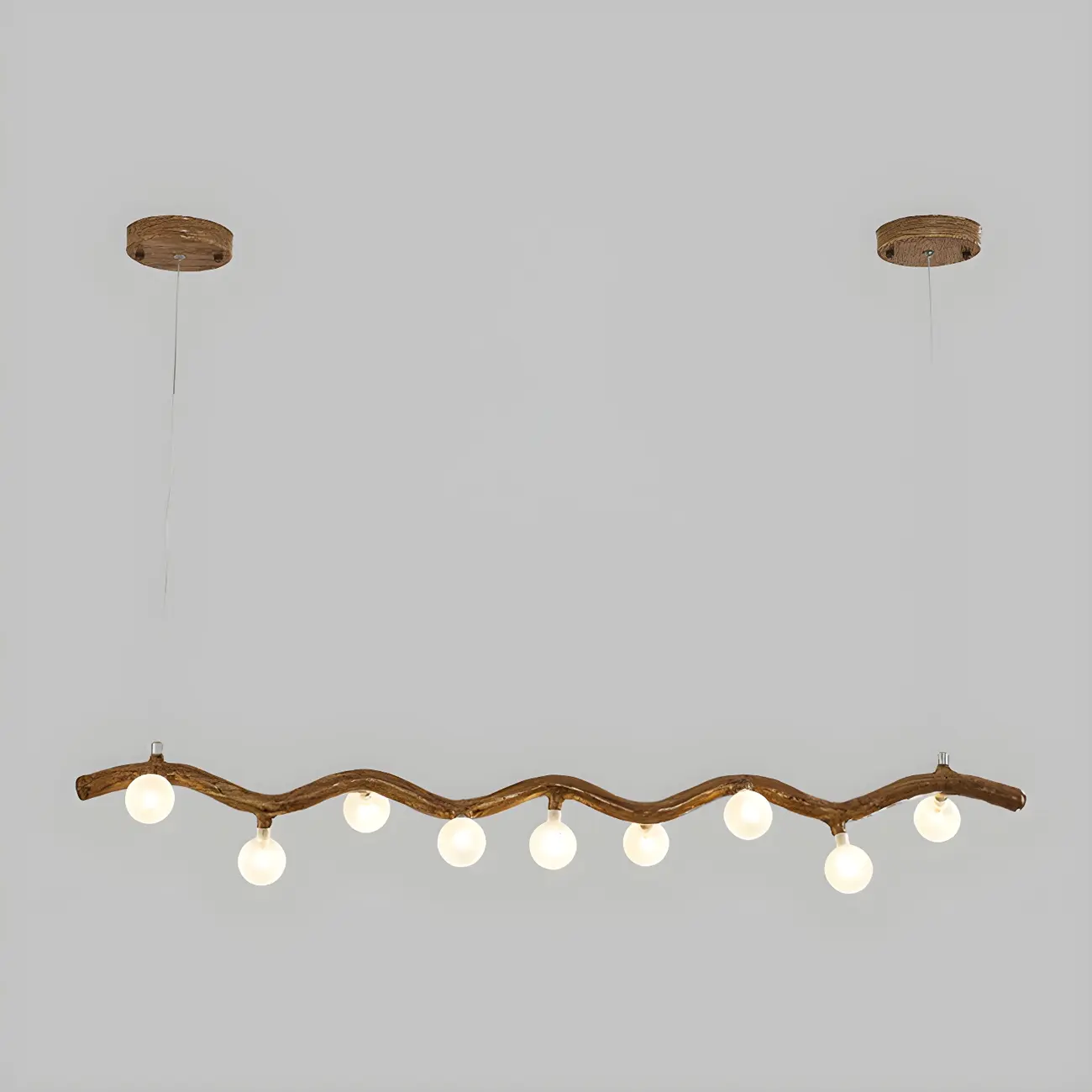 Modern Brown Glass Linear Island Pendant Light