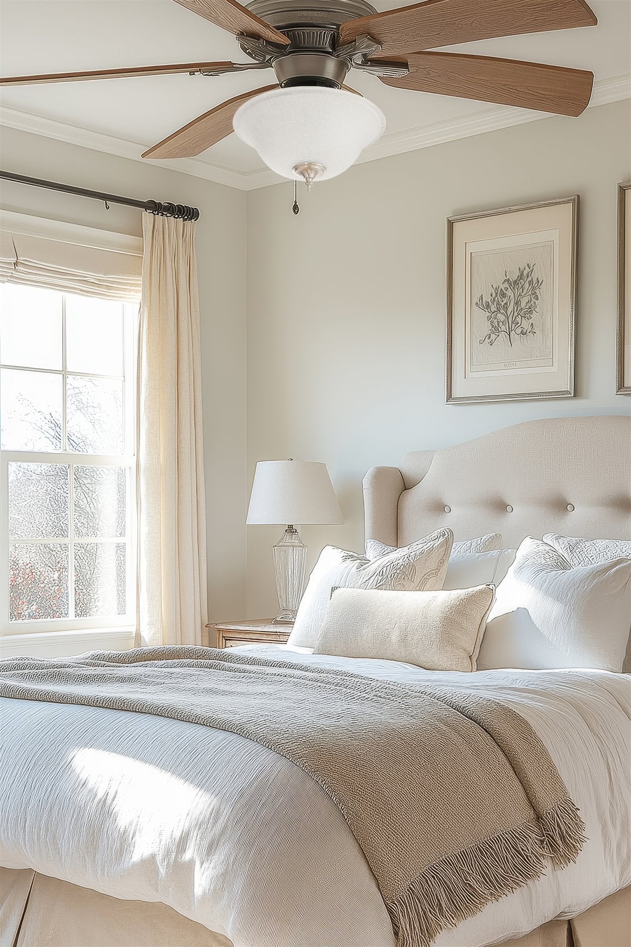 13 Hunter / Hampton Bay / Harbor Breeze Fan White Linen Glass Replacement / Upgrade