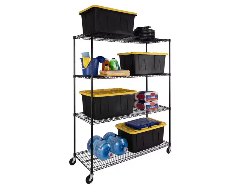Seville Classics UltraDurable 4-Tier 60 x 24 Steel Wire Shelving Unit