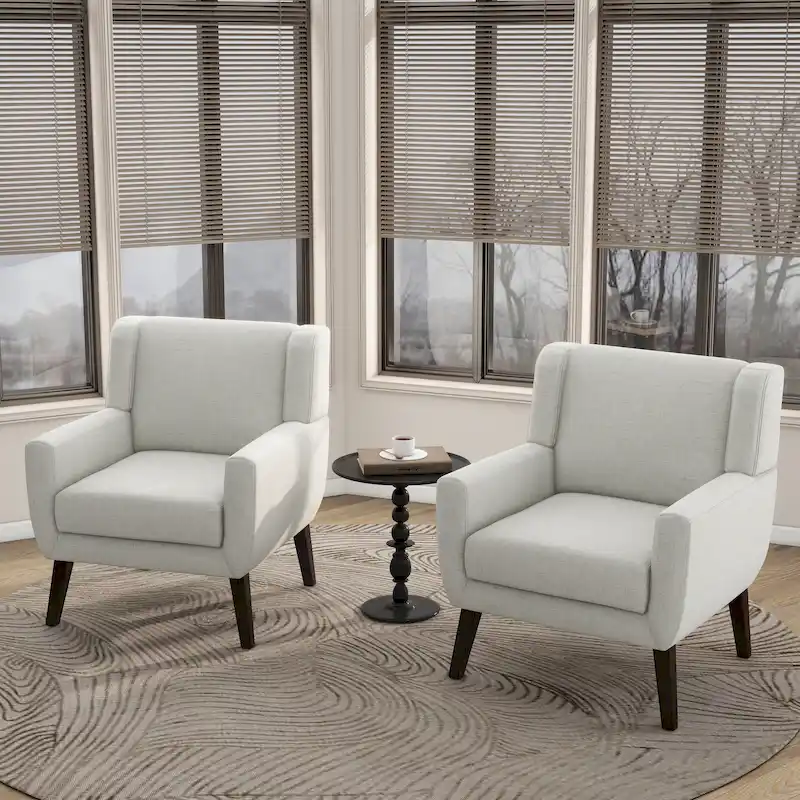 Modern Armchair Upholstered Accent Chair Set of 2