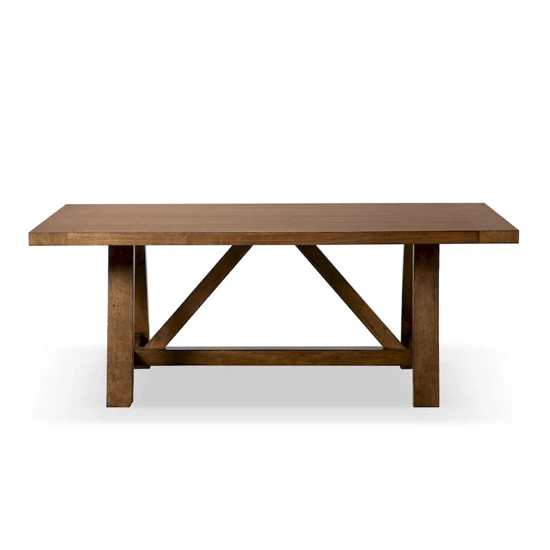 Furniture of America Drystan Rustic Brown 72-inch Solid Wood Dining Table