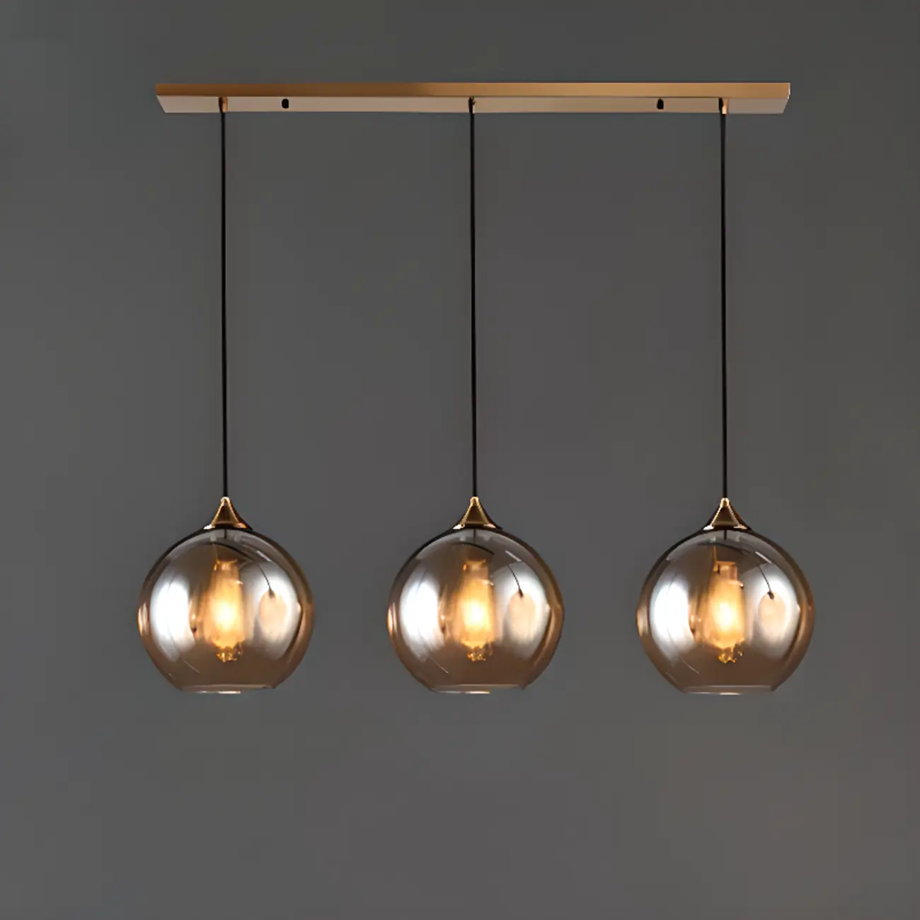 Modern Globe Glass Adjustable Island Pendant Light for Kitchen